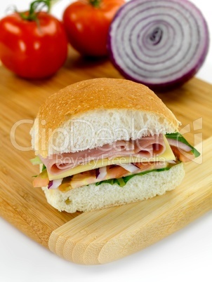 Ham and Salad Roll