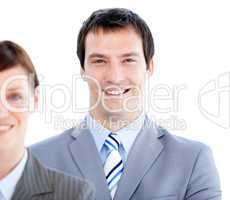 Portrait of a smiling businesspartners looking at the camera
