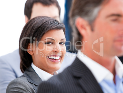 Portrait of a nice businesswoman smiling