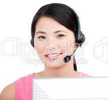 Asian customer service representative