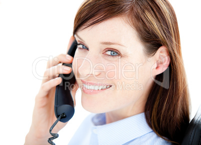 Beautiful  businesswoman on the phone