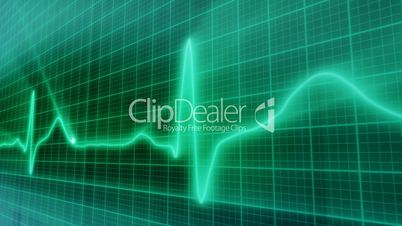 loopable background EKG electrocardiogram pulse real waveform