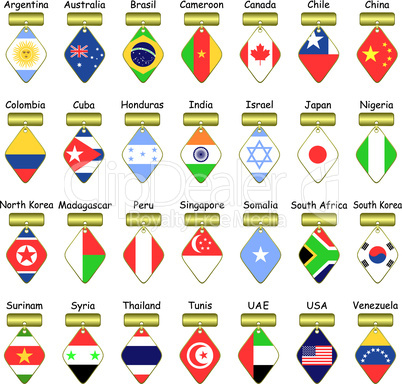 Icons of flags.