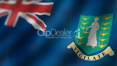 British Virgin Islands - waving flag detail
