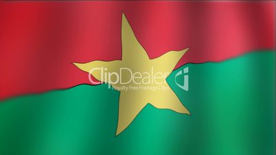 Burkina Faso - waving flag detail