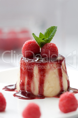 Delicious panna cotta dessert