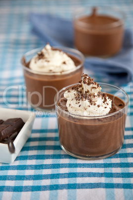 Delicious chocolate fudge cakes in little pots