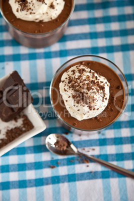 Delicious chocolate fudge cakes in little pots