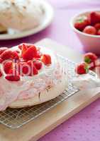 Strawberry pavlova