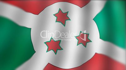 Burundi - waving flag detail
