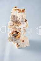 Stacked pieces of nougat