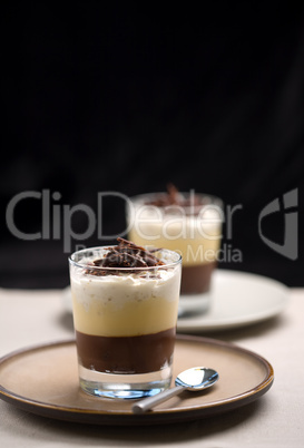 Chocolate trifle dessert