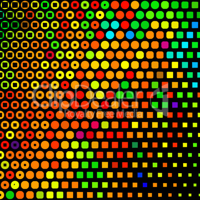 round and square pattern