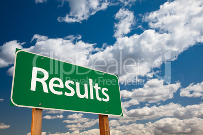 Results Green Road Sign