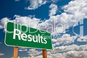 Results Green Road Sign