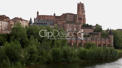 Castle and trees near lake, Albi, France