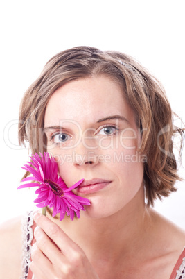 Junge Frau mit Blume / Young woman with flower