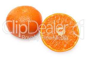 mandarin fruit - hole and section