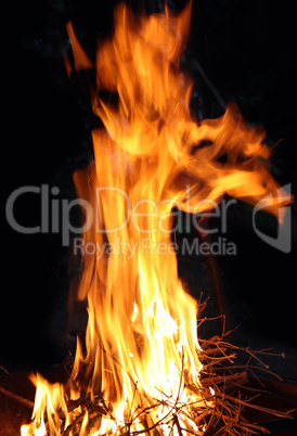 big bonfire flame