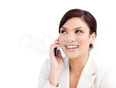 Attractive businesswoman using a mobile phone