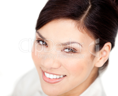 Portrait of a bright businesswoman smiling at the camera