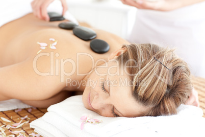 Attractive woman having a massage