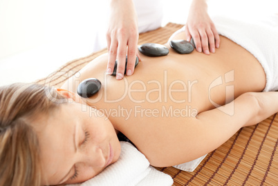 Relaxed woman having a massage