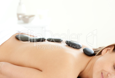 Attractive woman receiving a Spa treatment