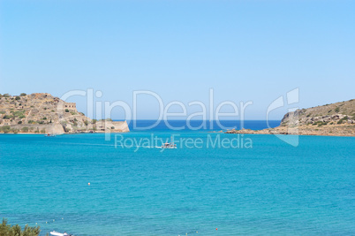View on Spinalonga Island, Crete, Greece