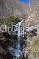 Transient waterfall in spring mountain