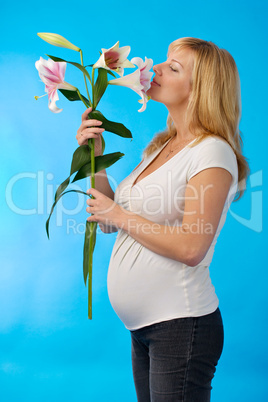 happy pregnant woman
