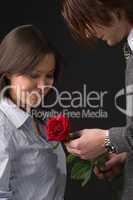 red rose for beloved girl