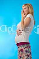 surprised pregnant woman