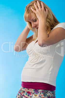 surprised pregnant woman