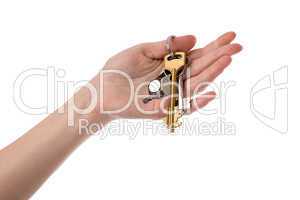 hand with keys