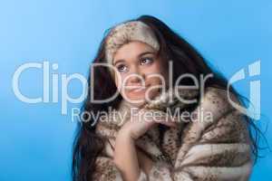 woman in fur coat