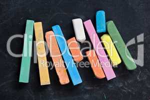 coloured crayons