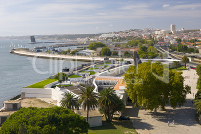 aerial view of Lisbon