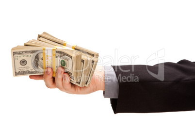 Man Handing Over Hundreds of Dollars
