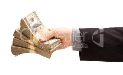 Man Handing Over Hundreds of Dollars