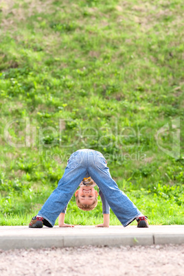 Boy playing the game