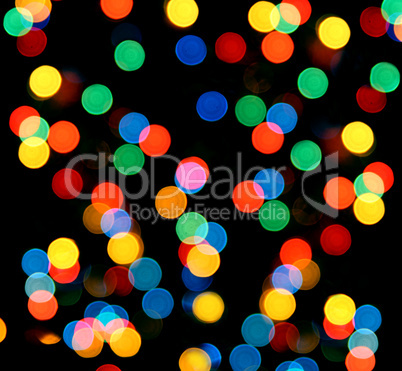 defocused colored circular lights