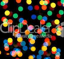 defocused colored circular lights