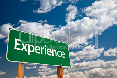 Experience Green Road Sign