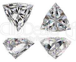 Diamond three star isolated