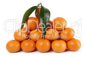 Heap of ripe mandarins