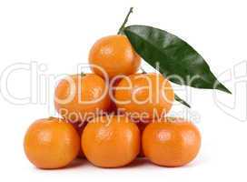 Heap of ripe mandarins