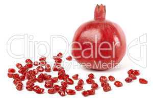 Pomegranate and seeds