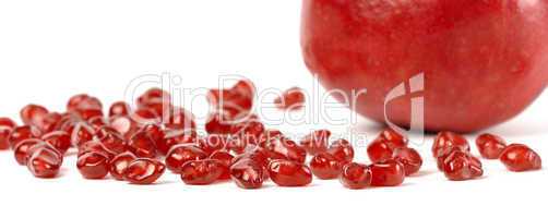 Pomegranate and seeds