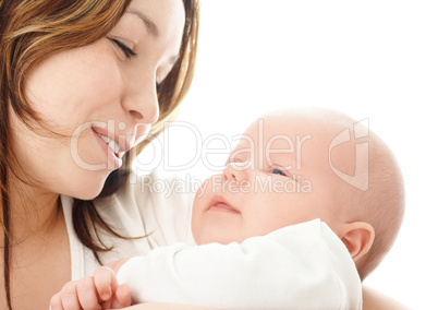 Mother smile to her child